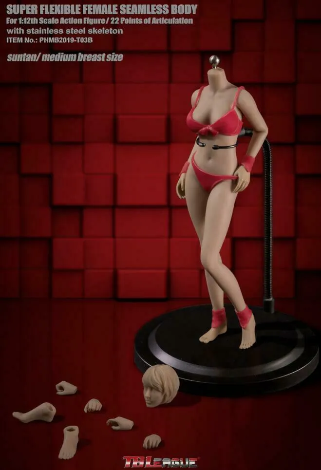 1/12 Scale - Suntan Female Set - Red Wrist Bracelets