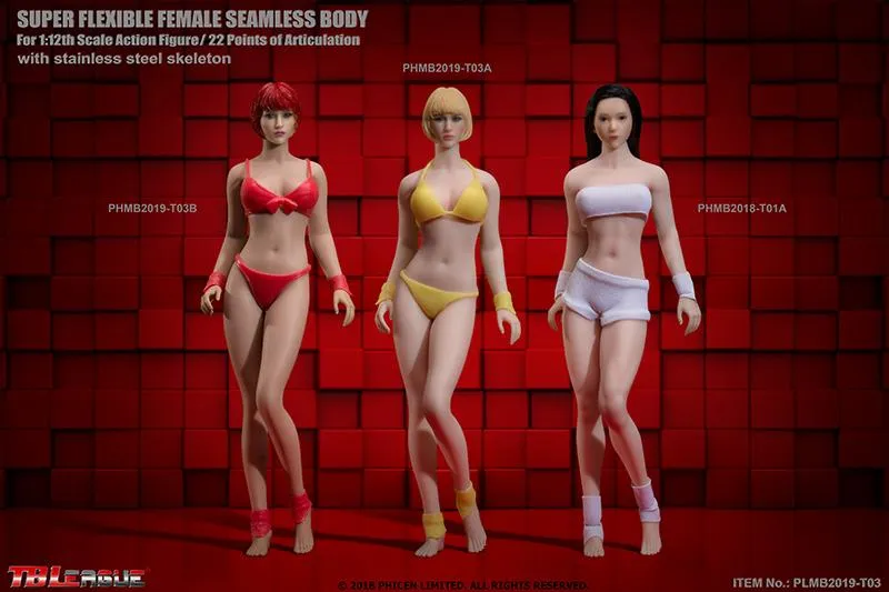 1/12 Scale - Suntan Female Set - Red Wrist Bracelets