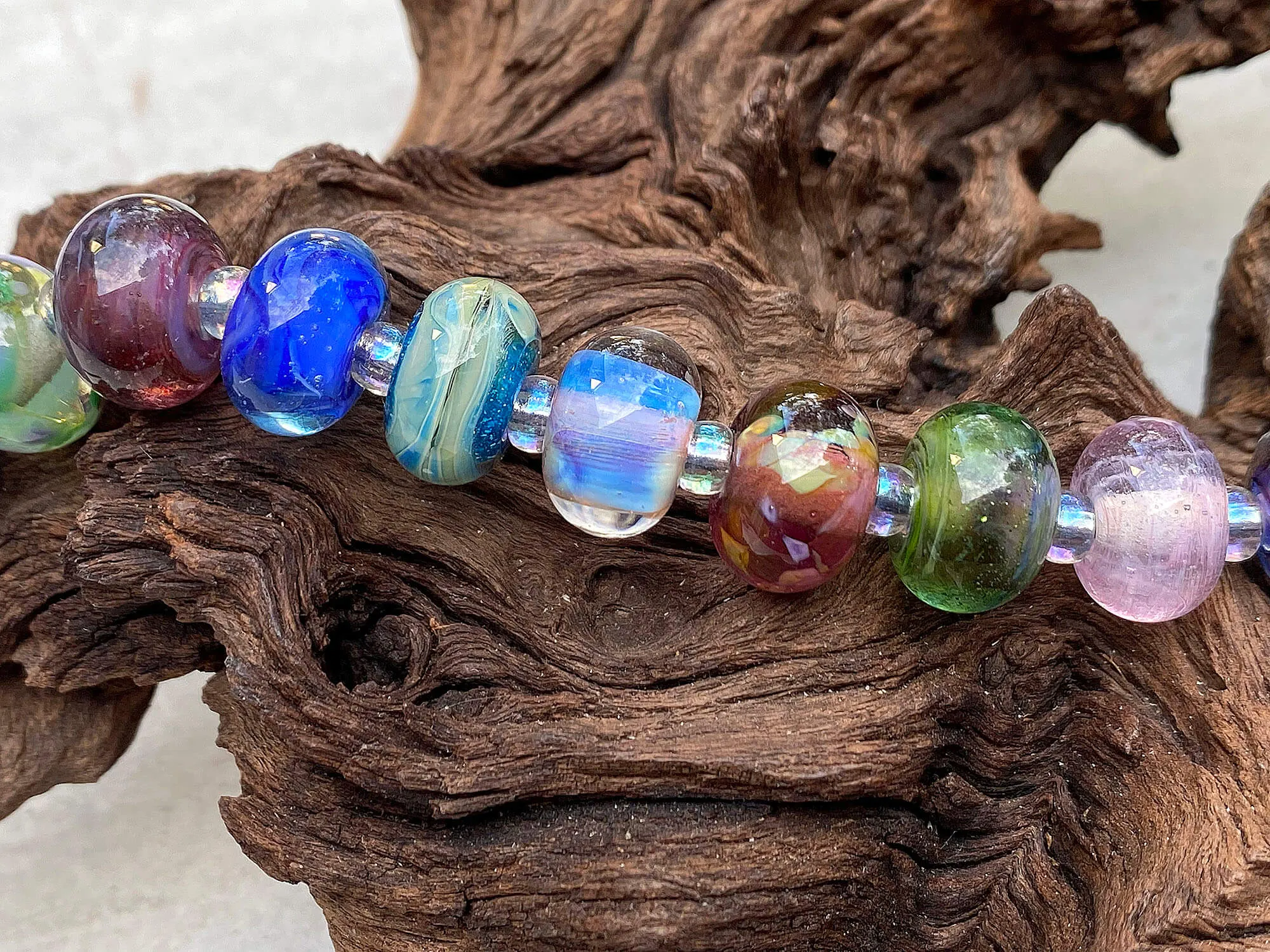 18 Colorful Mixed Orphan Lampwork Beads Set SRA