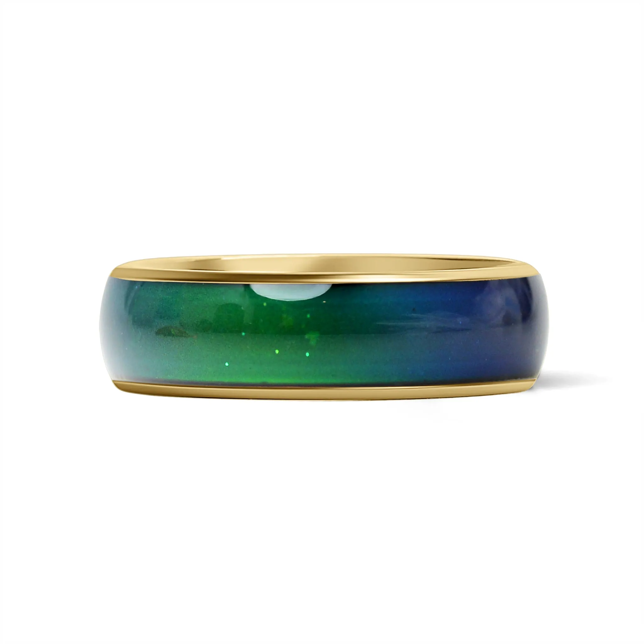18k Gold PVD Coated Mood Band Stainless Steel Ring / CFR7042