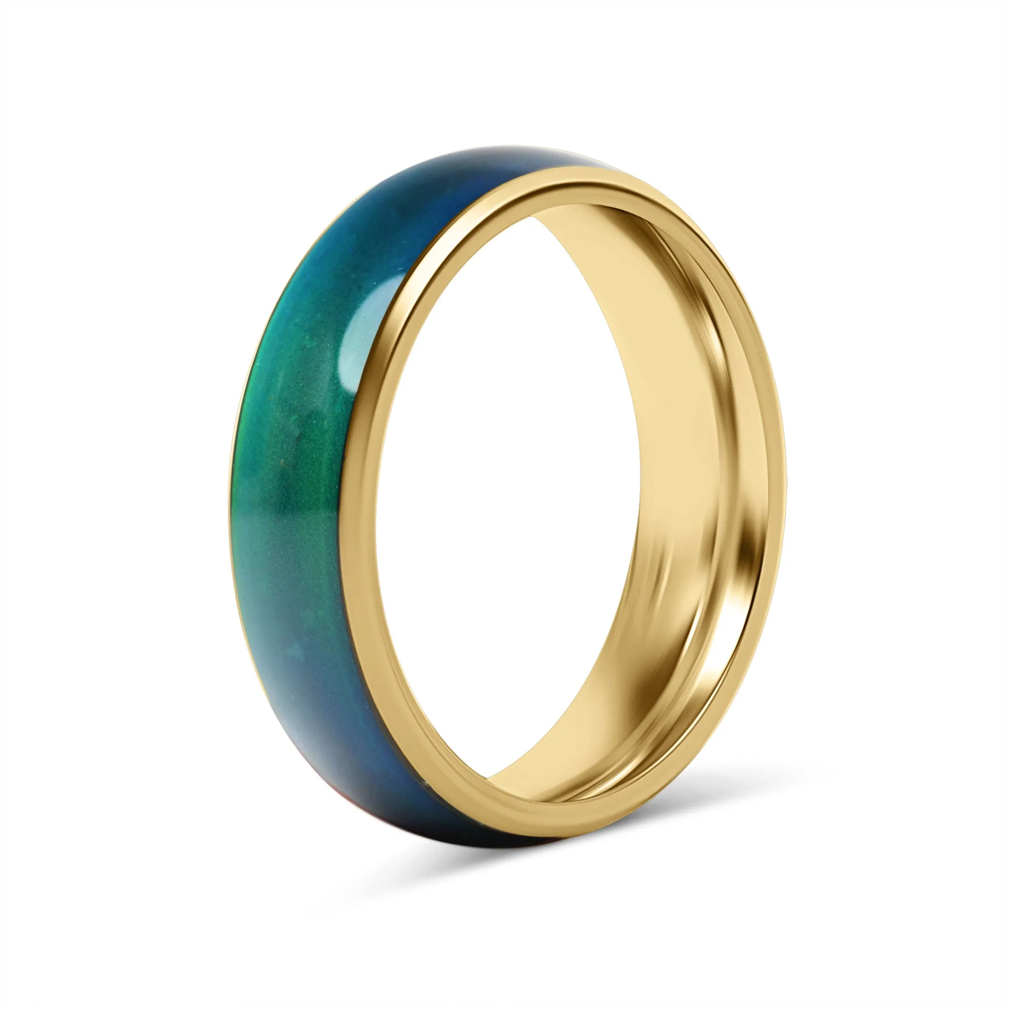 18k Gold PVD Coated Mood Band Stainless Steel Ring / CFR7042
