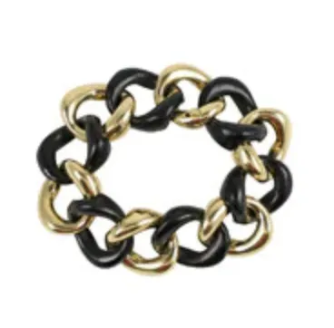 18kt Yellow Gold and Agate Link Bracelet