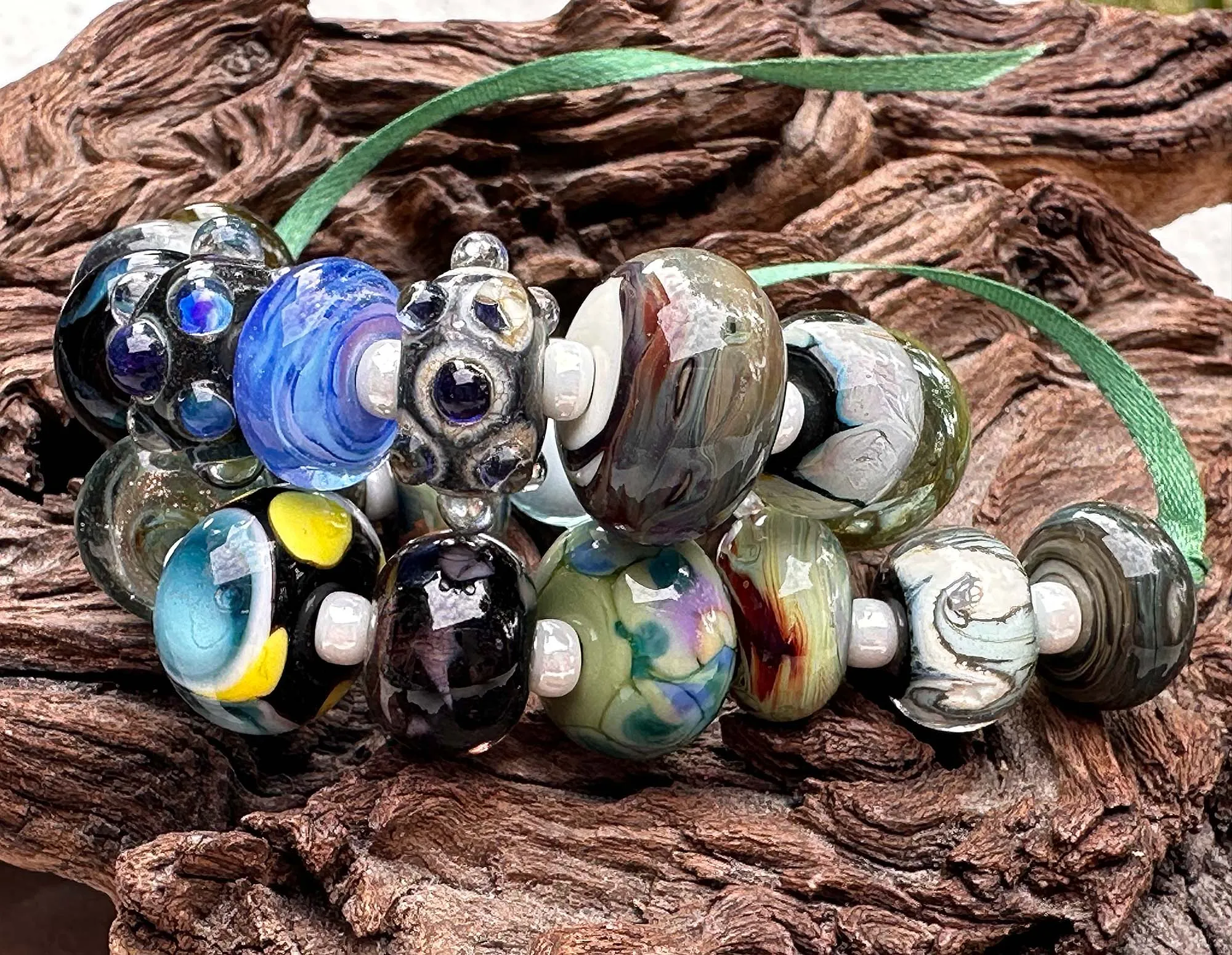 21 Orphan Mix Lampwork Beads Set SRA