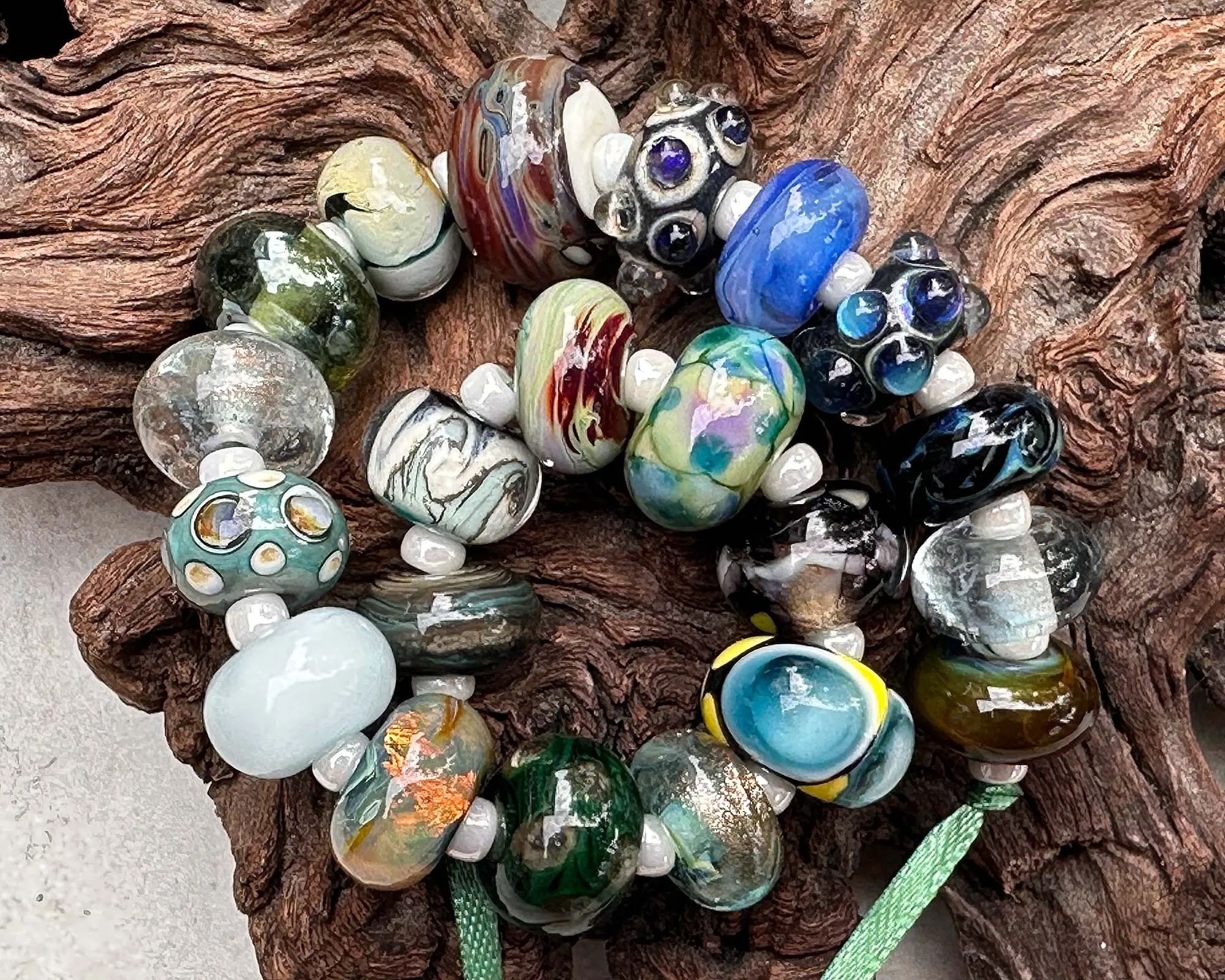 21 Orphan Mix Lampwork Beads Set SRA