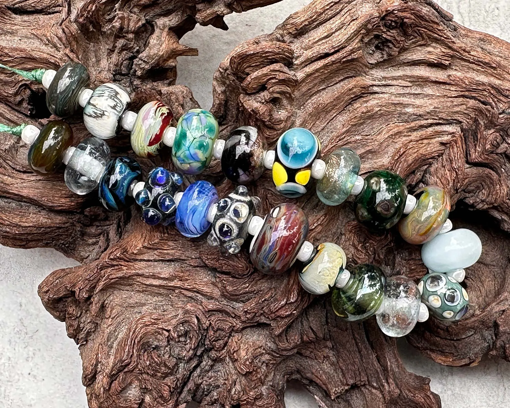 21 Orphan Mix Lampwork Beads Set SRA