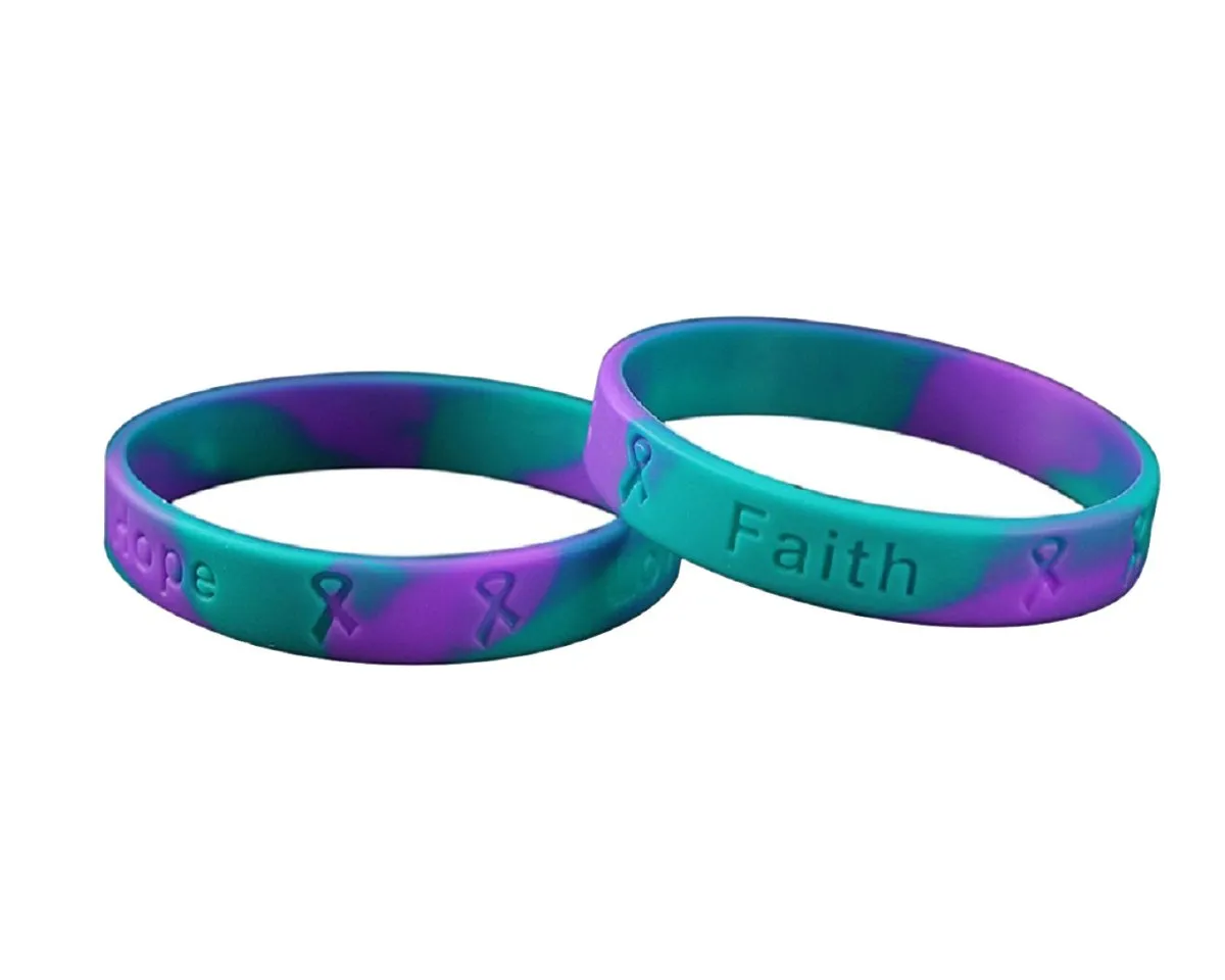 25 Awareness Silicone Bracelets (Pick Your Color/Cause)