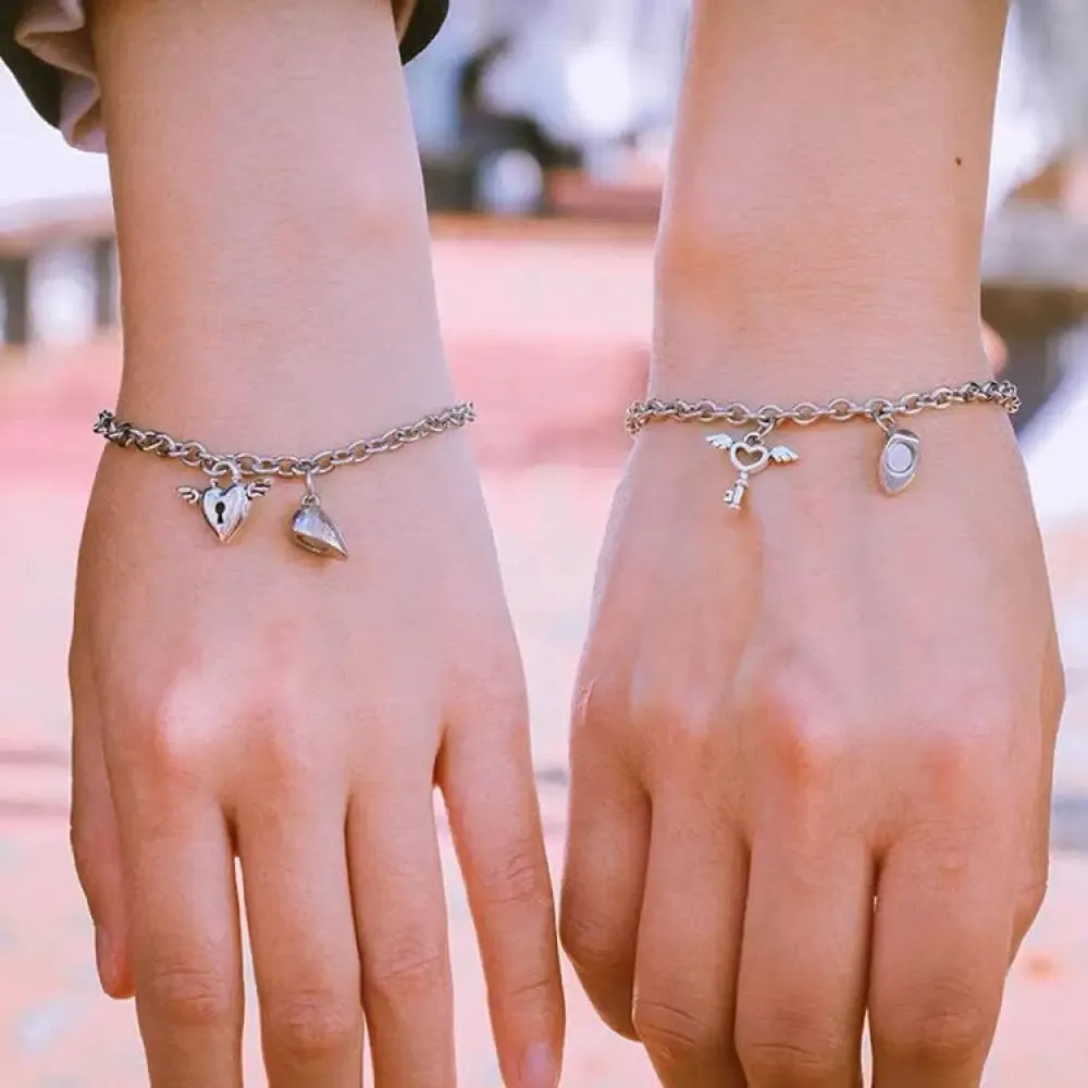 2Pcs Set Magnetic Bond Couple Bracelet
