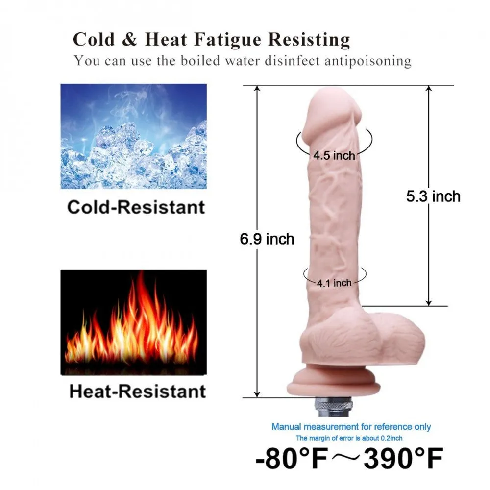 6.9" Small Silicone Dildo Attachment for Hismith Sex Machines