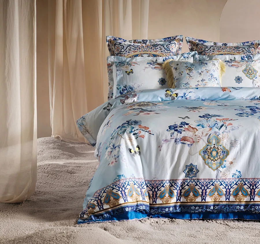 Al Manial Palace Memoirs Quilt Cover Set Range Blue