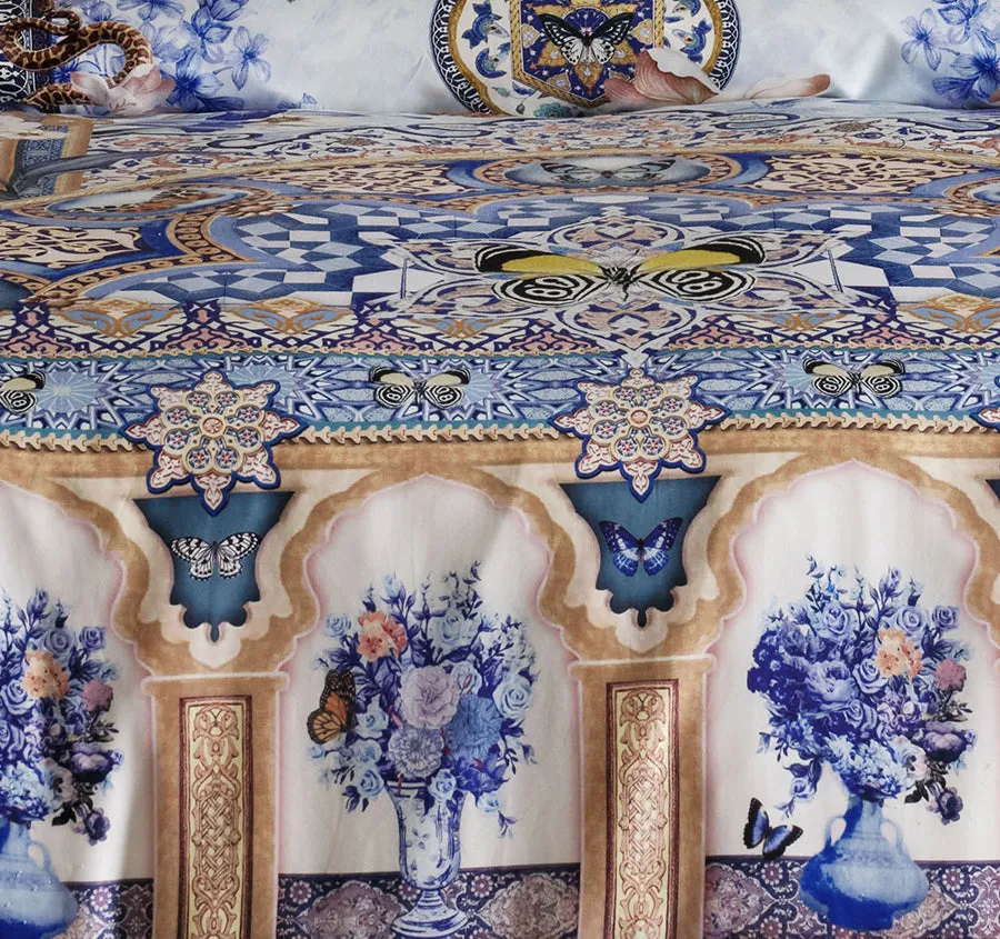 Al Manial Palace Memoirs Quilt Cover Set Range Blue