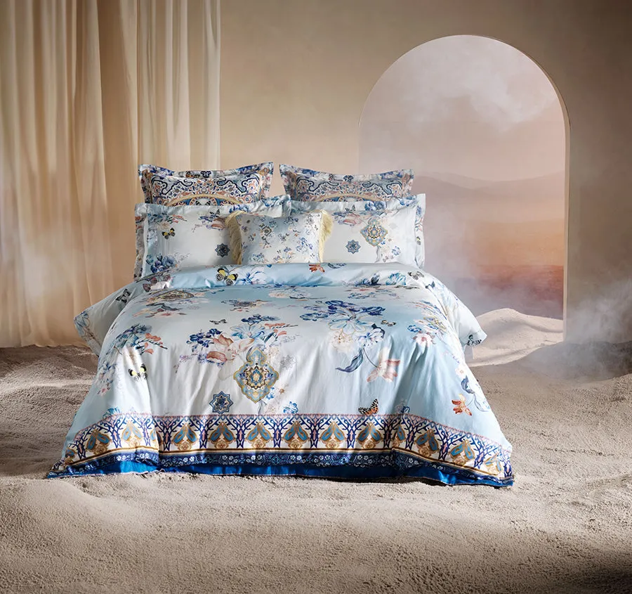 Al Manial Palace Memoirs Quilt Cover Set Range Blue
