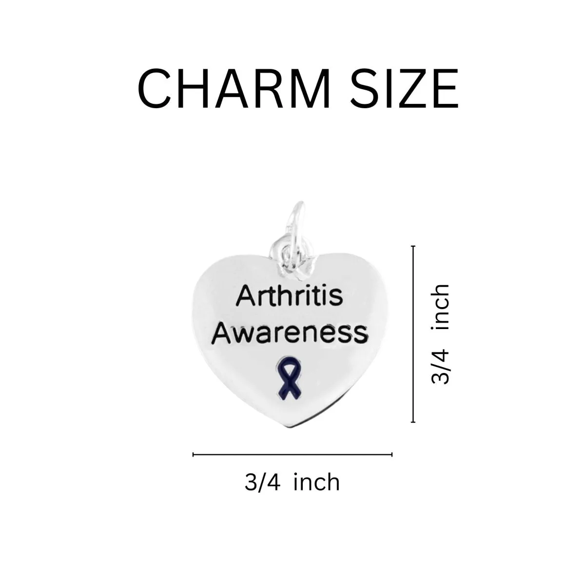 Arthritis Heart Retractable Charm Bracelet