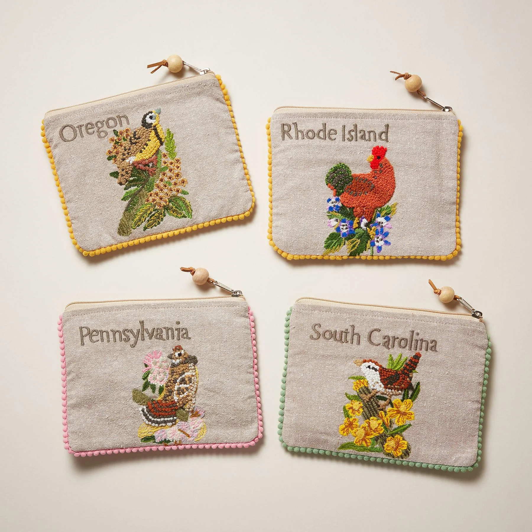 Birds Of The States Jewelry Pouches