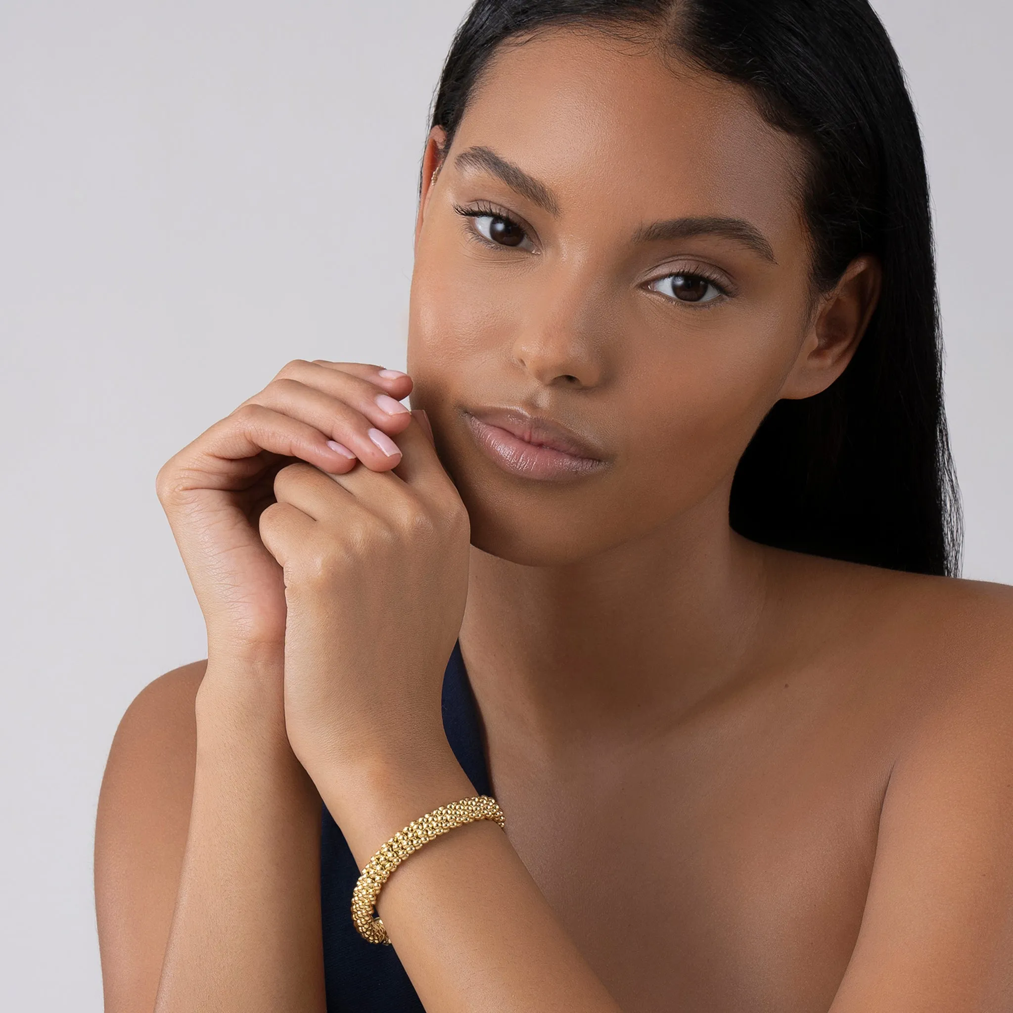 Caviar Gold 18K Gold Caviar Bracelet | 9mm