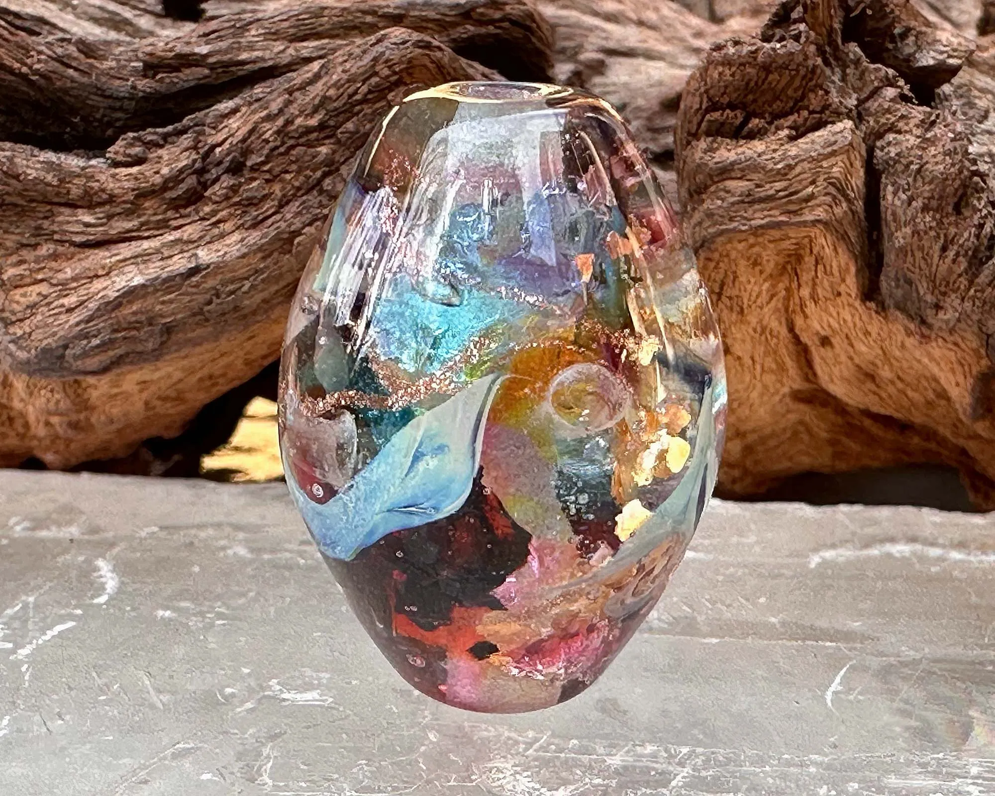 Celestial Prism Lampwork Focal Bead SRA