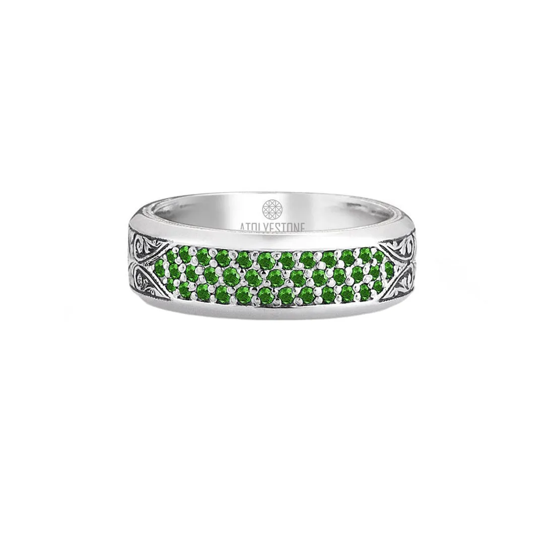 Classic Pave Band Ring - Solid Silver