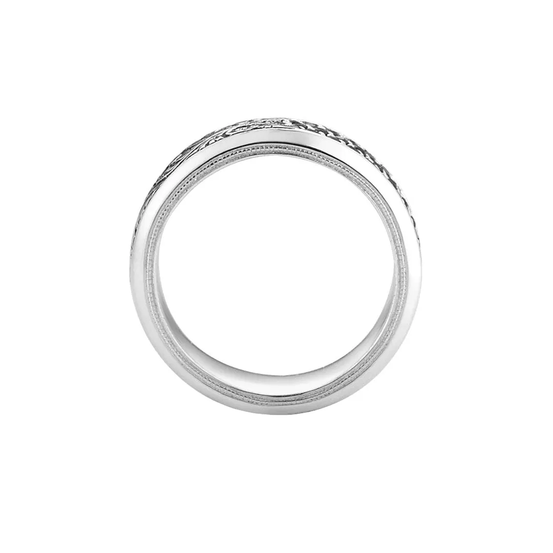 Classic Pave Band Ring - Solid Silver