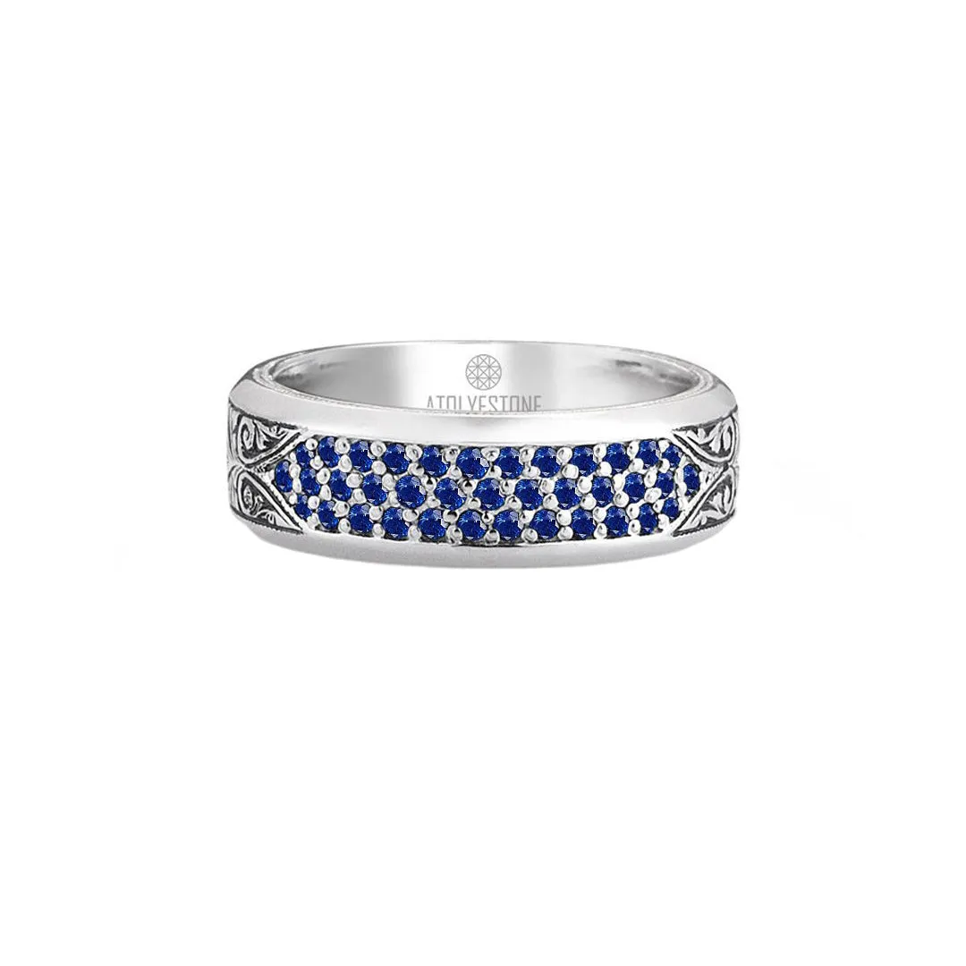 Classic Pave Band Ring - Solid Silver