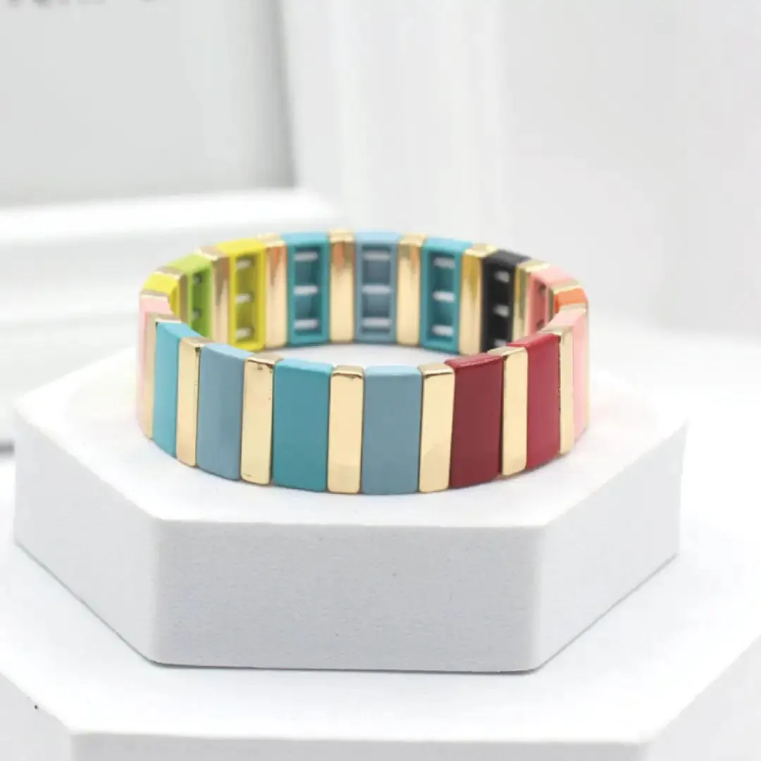 Colourful Enamel Tile Bracelet