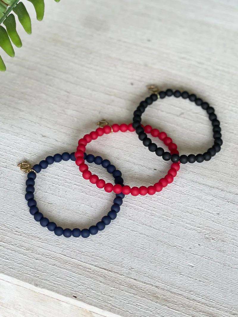 Eclipse Matte Beaded Stretch Bracelet