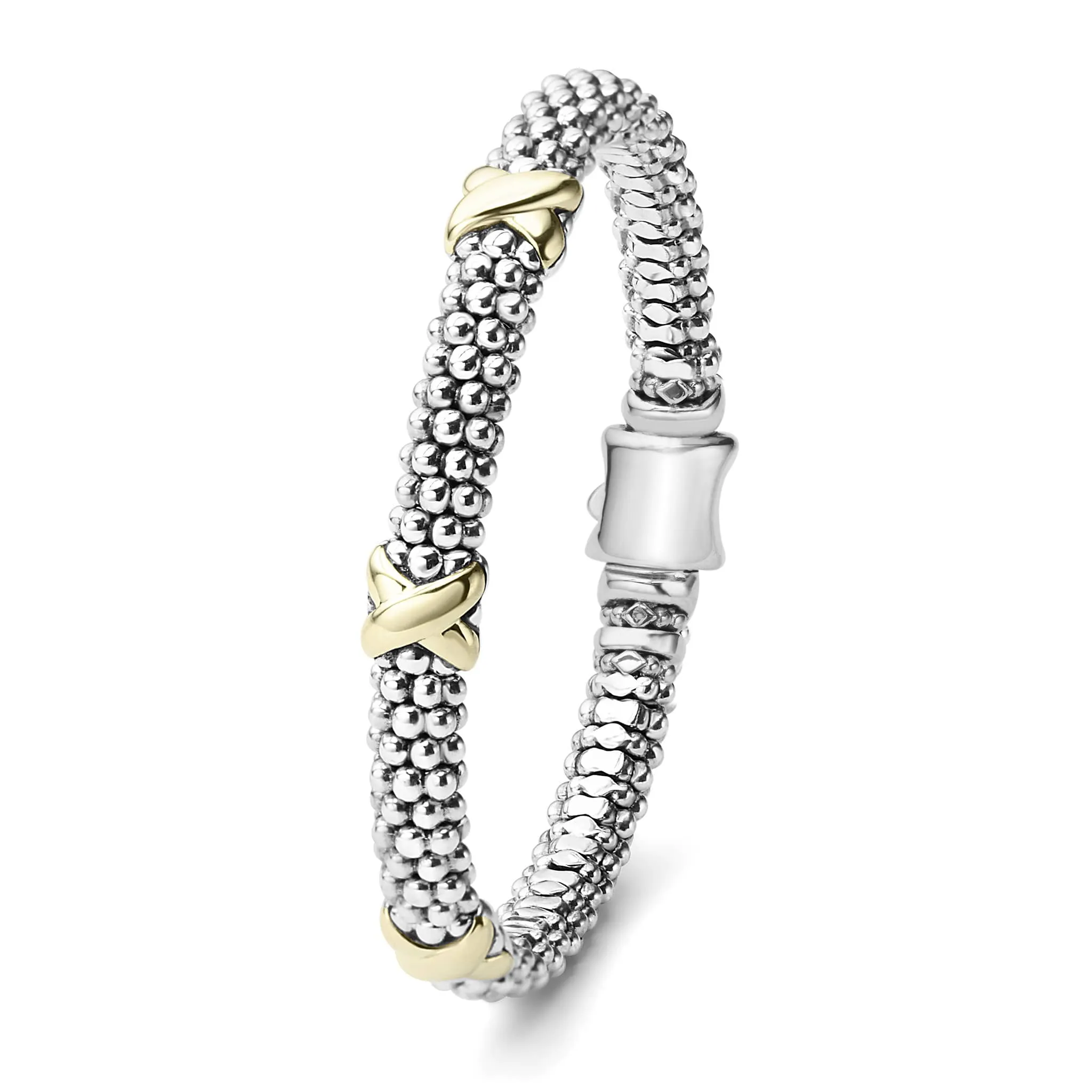 Embrace Three Station X Caviar Bracelet | 6mm