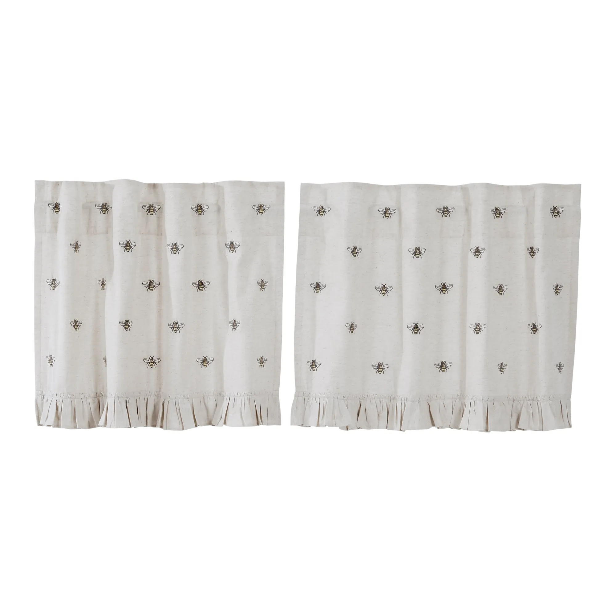 Embroidered Bee Tier Set of 2 L24xW36  **BACKORDERED UNTIL DECEMBER 2024**