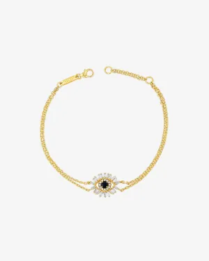 Evil Eye Mini Black Sapphire Bracelet
