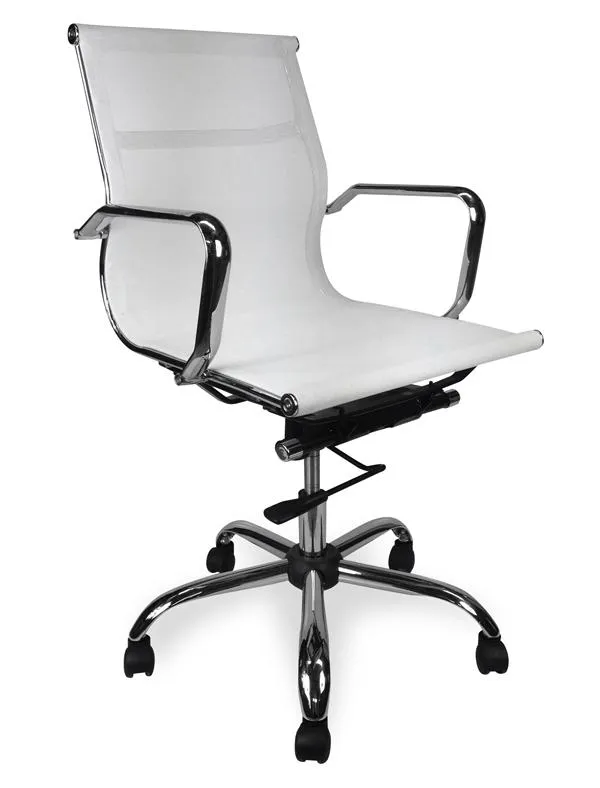 Ex Display - Carter Low Back Office Chair - White Mesh