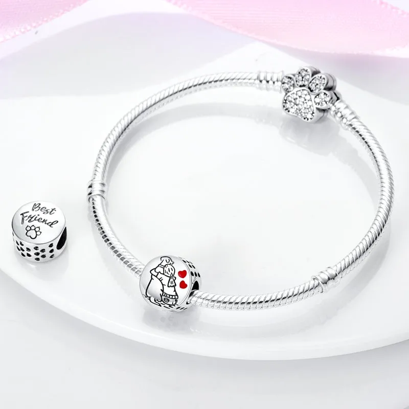 Girl and Dog Best Friend Charm