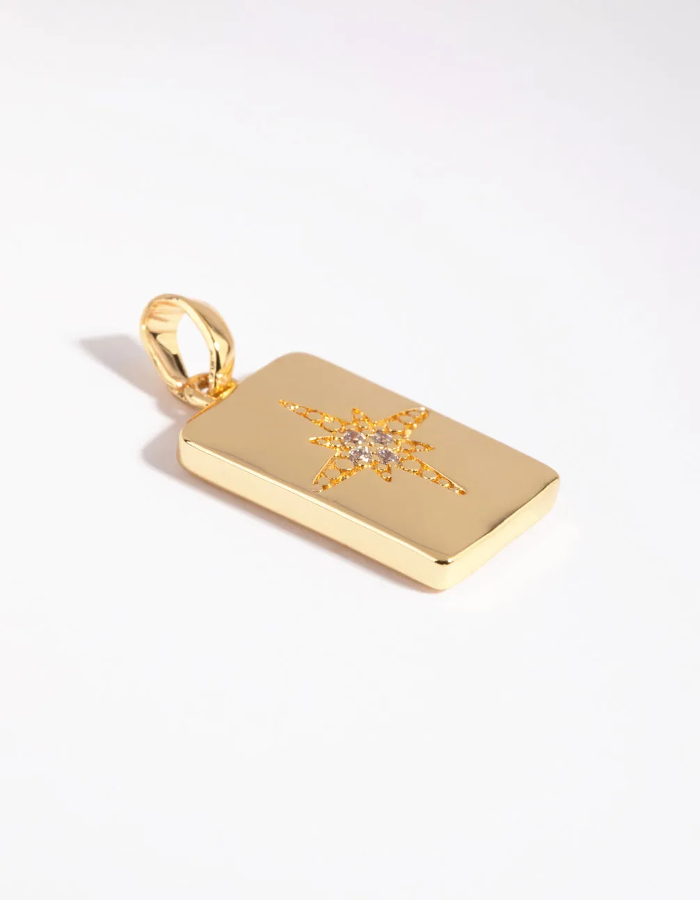 Gold Plated Cubic Zirconia Celestial Charm