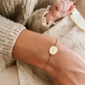 Hanne Detail Personalized Bracelet | Adult Oval