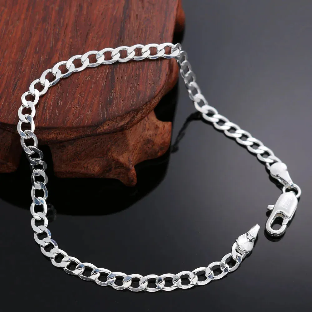JC - Silver Star Charm Bracelet: 925 sterling, perfect for women’s weddings and holiday gifts