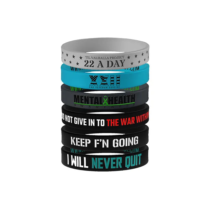 Keep Going - Silicone Bracelet Bundle