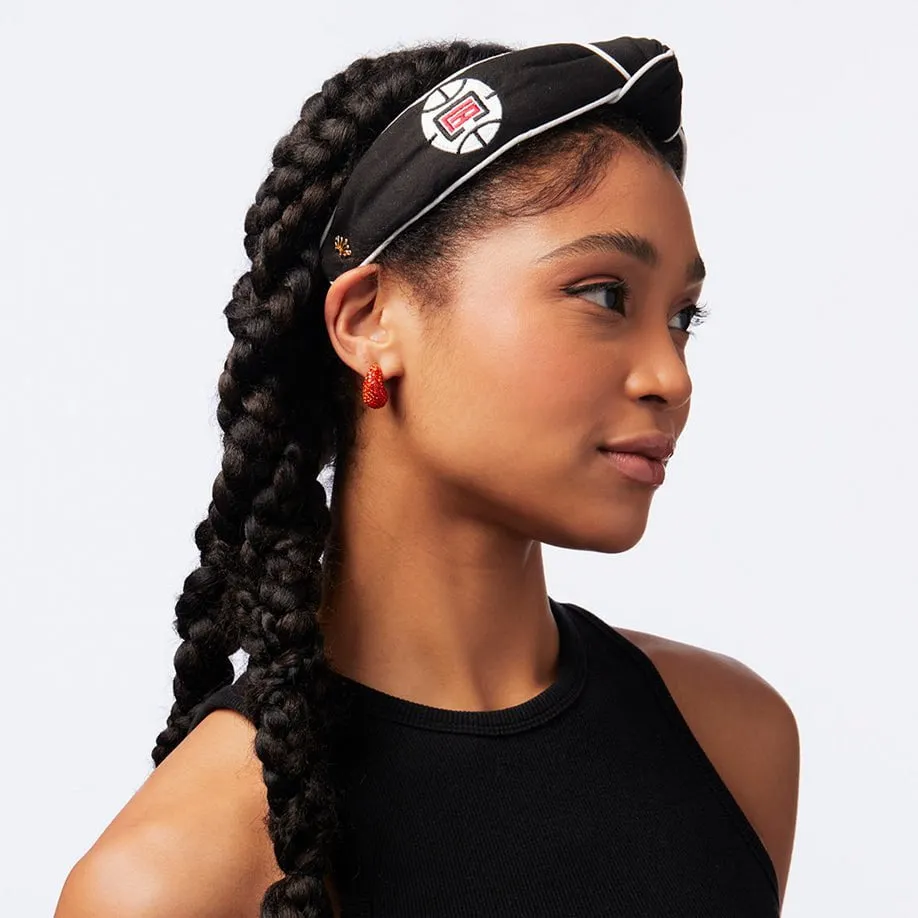 LA CLIPPERS LELE SADOUGHI / NBA JET EMBROIDERED KNOTTED HEADBAND