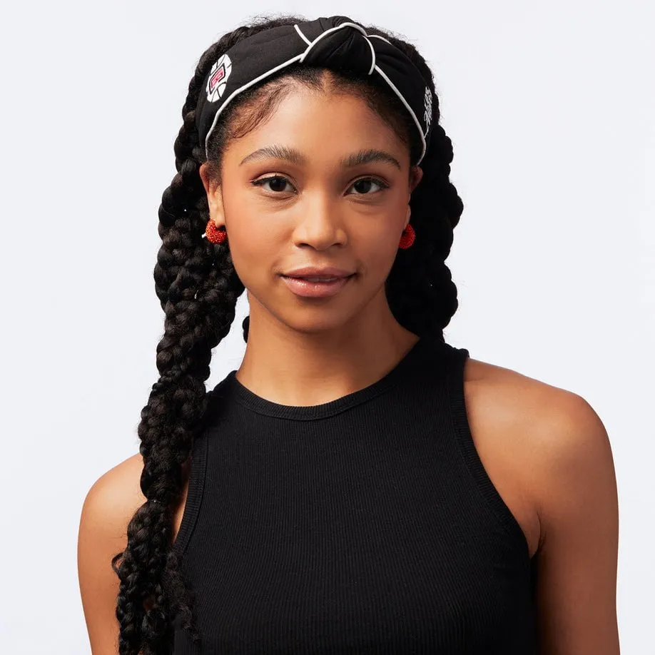LA CLIPPERS LELE SADOUGHI / NBA JET EMBROIDERED KNOTTED HEADBAND