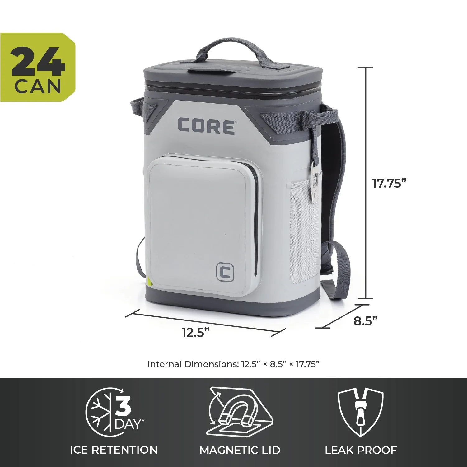 Magnetic 24 Can Backpack Soft Cooler