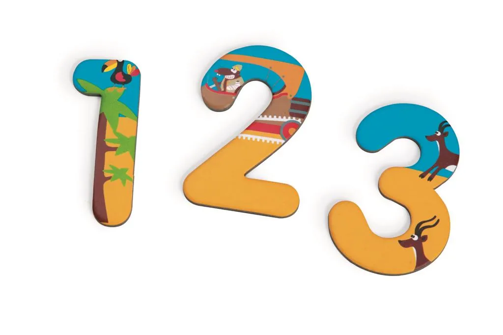 Magnetic "123" Safari 60pc
