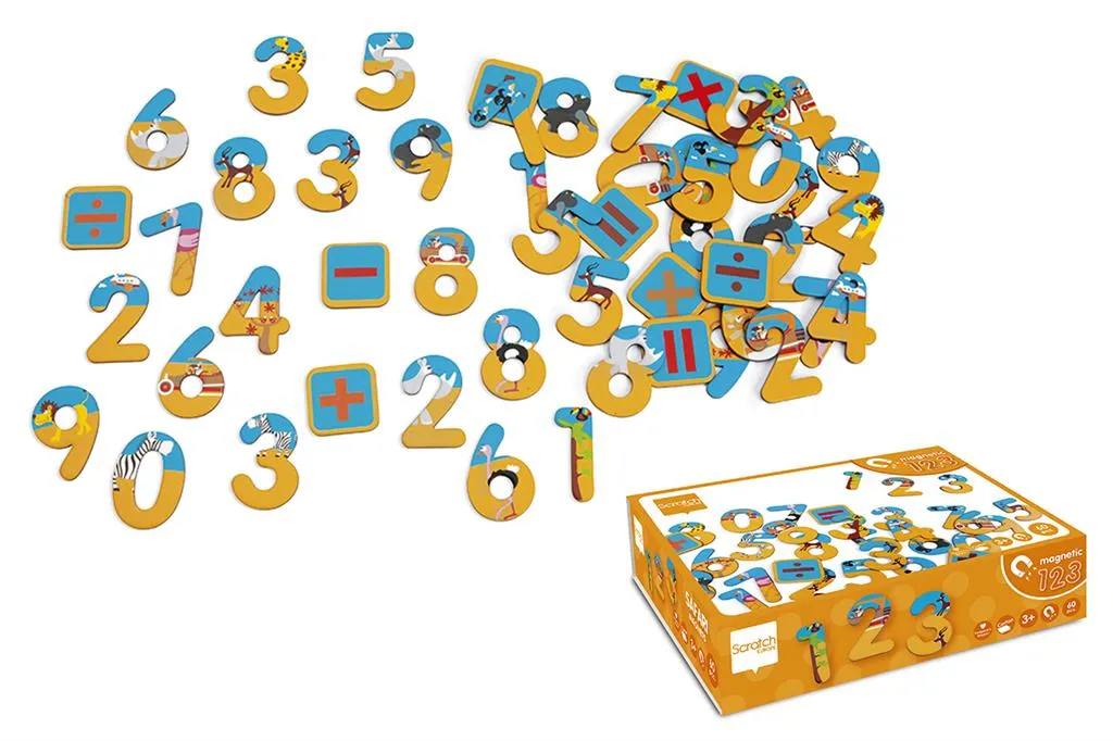 Magnetic "123" Safari 60pc