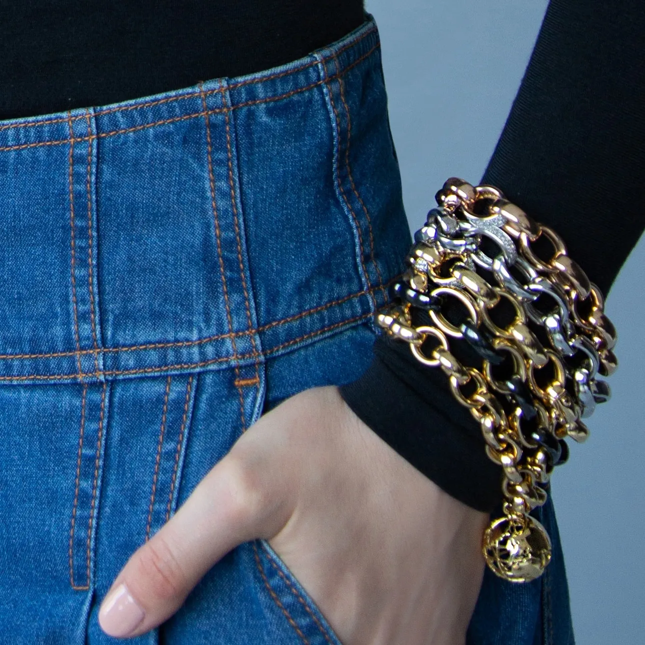 Marilyn Link Bracelet in White Gold