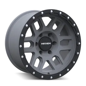 MAYHEM 8304 | MATTE GUNMETAL W/ MATTE BLACK LIP | 6x139.7 | 17x9 | -12mm