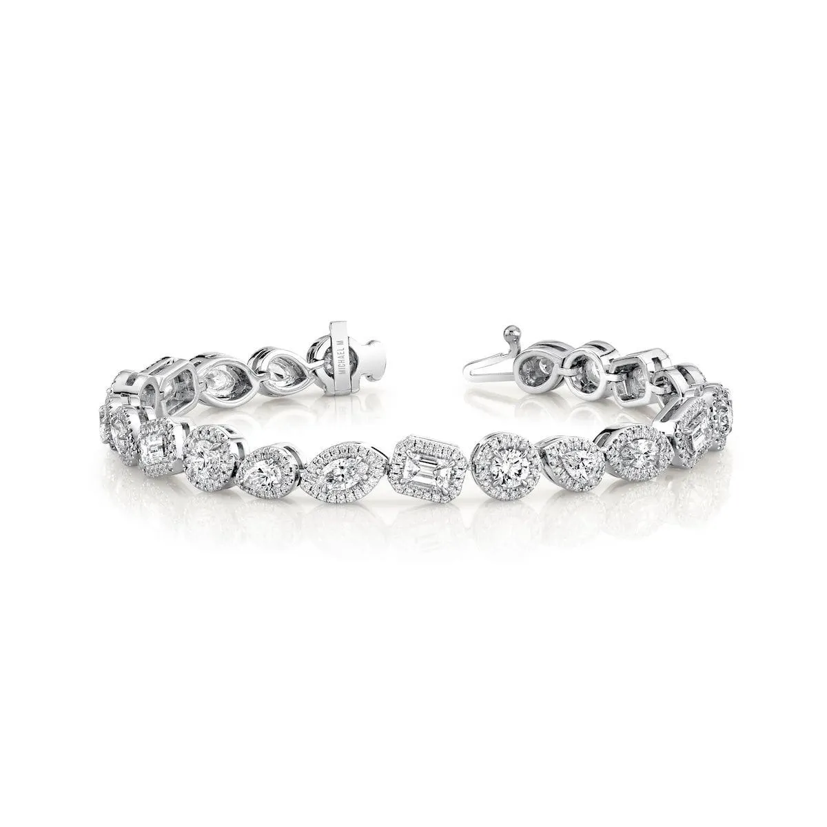 Montage Cluster Halo Tennis Bracelet