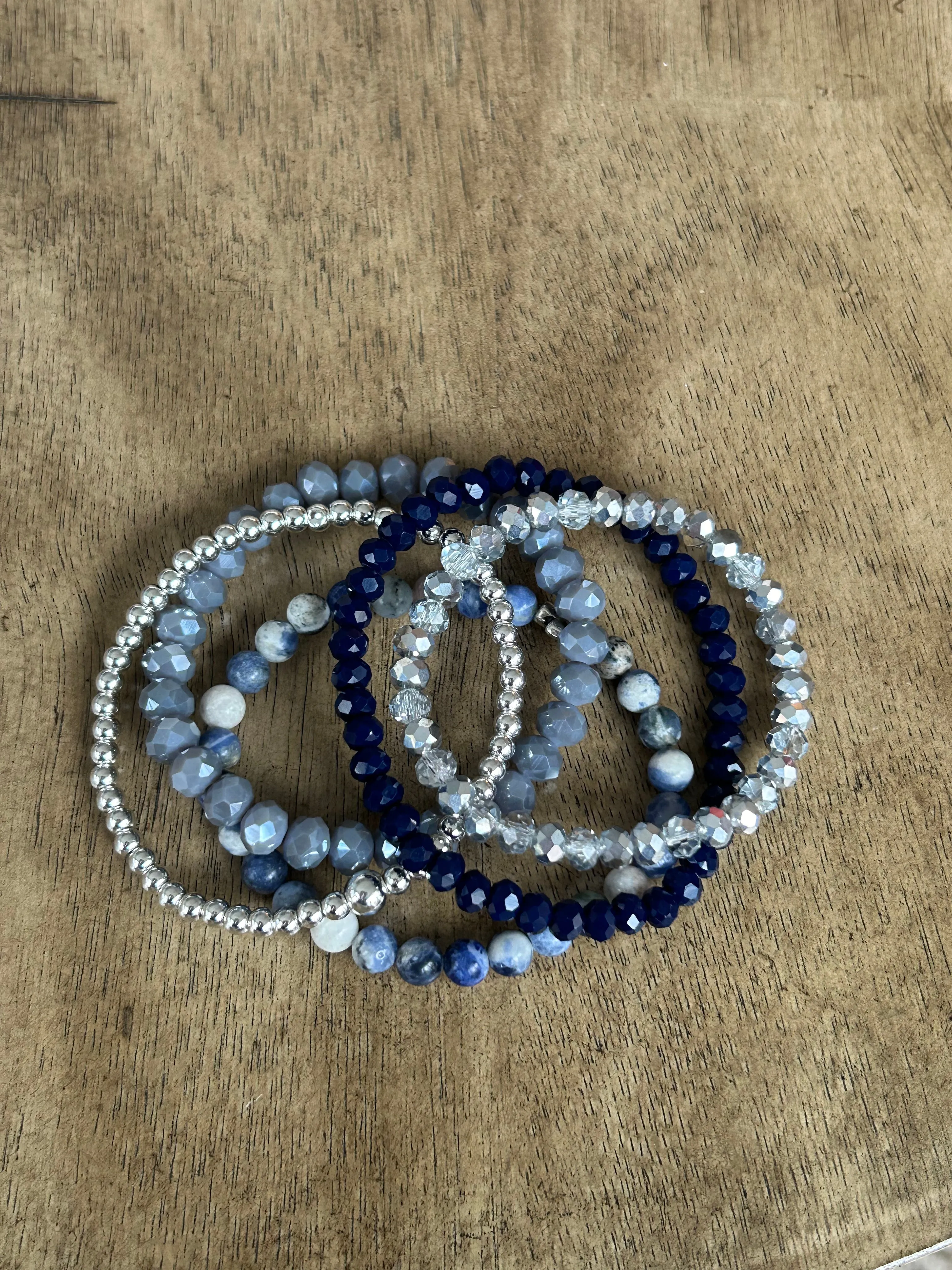 Party Blue Bracelet Stack Summer