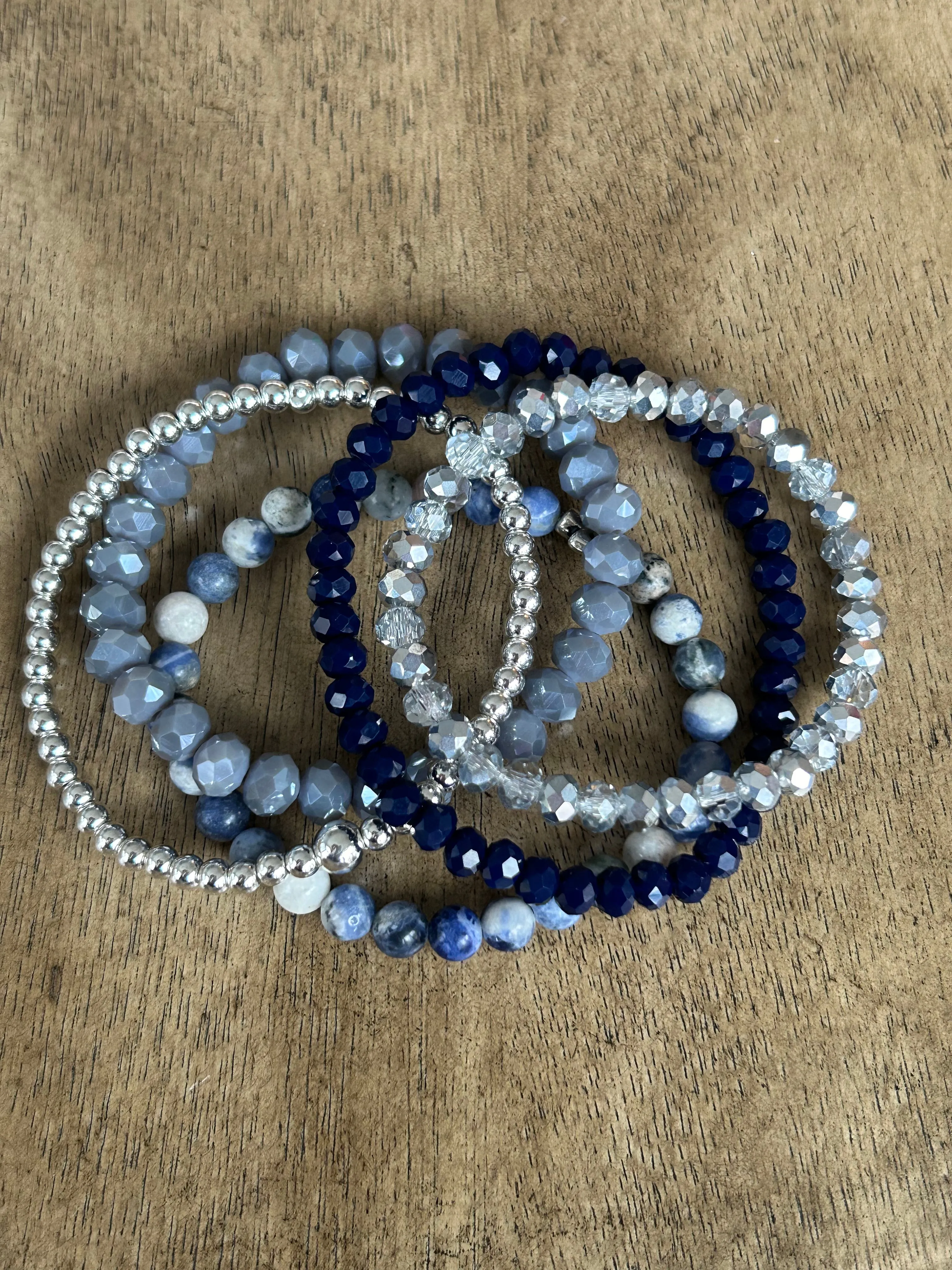 Party Blue Bracelet Stack Summer