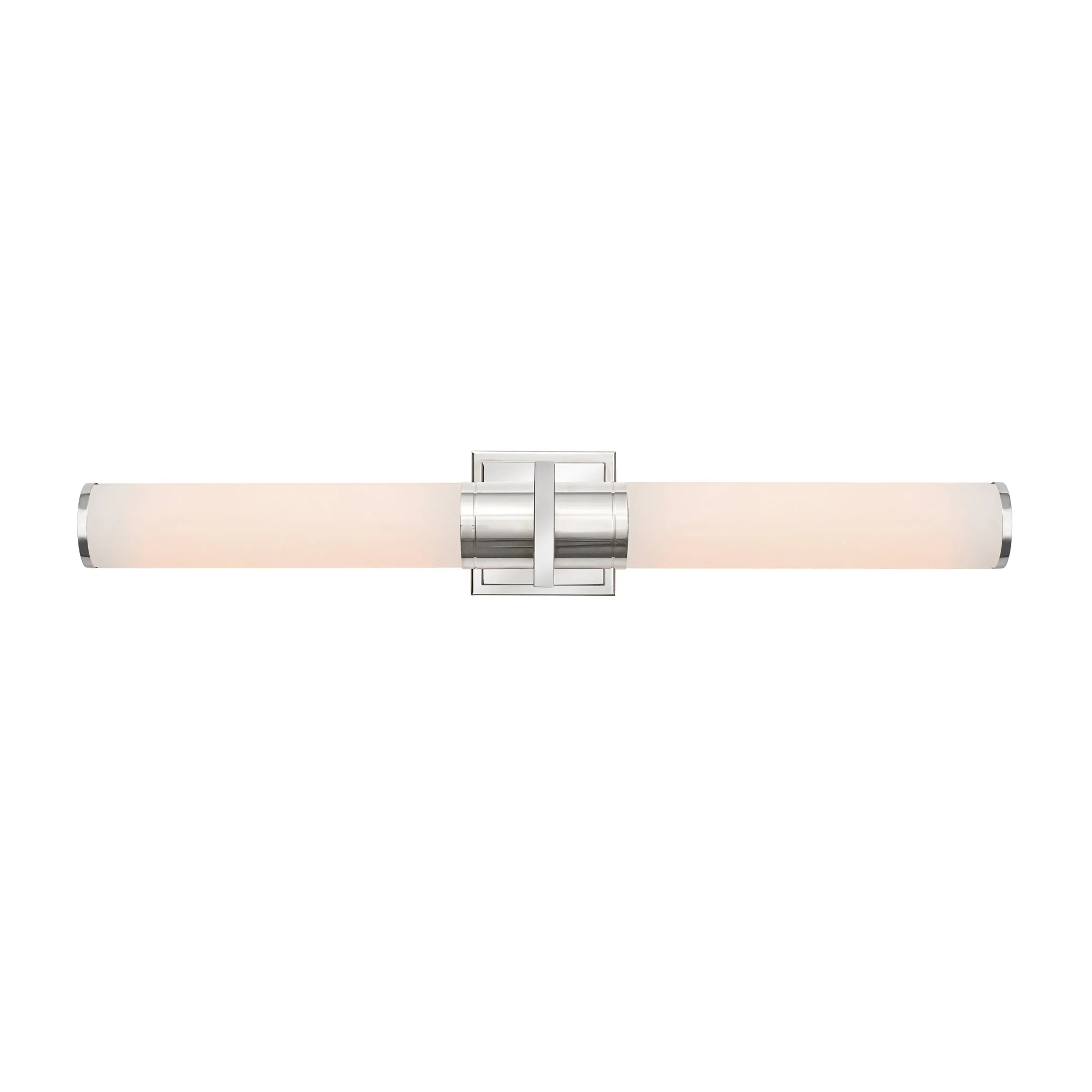 Positano - 2-Light Bathroom Vanity Light - White Glass/Polished Nickel