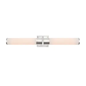 Positano - 2-Light Bathroom Vanity Light - White Glass/Polished Nickel