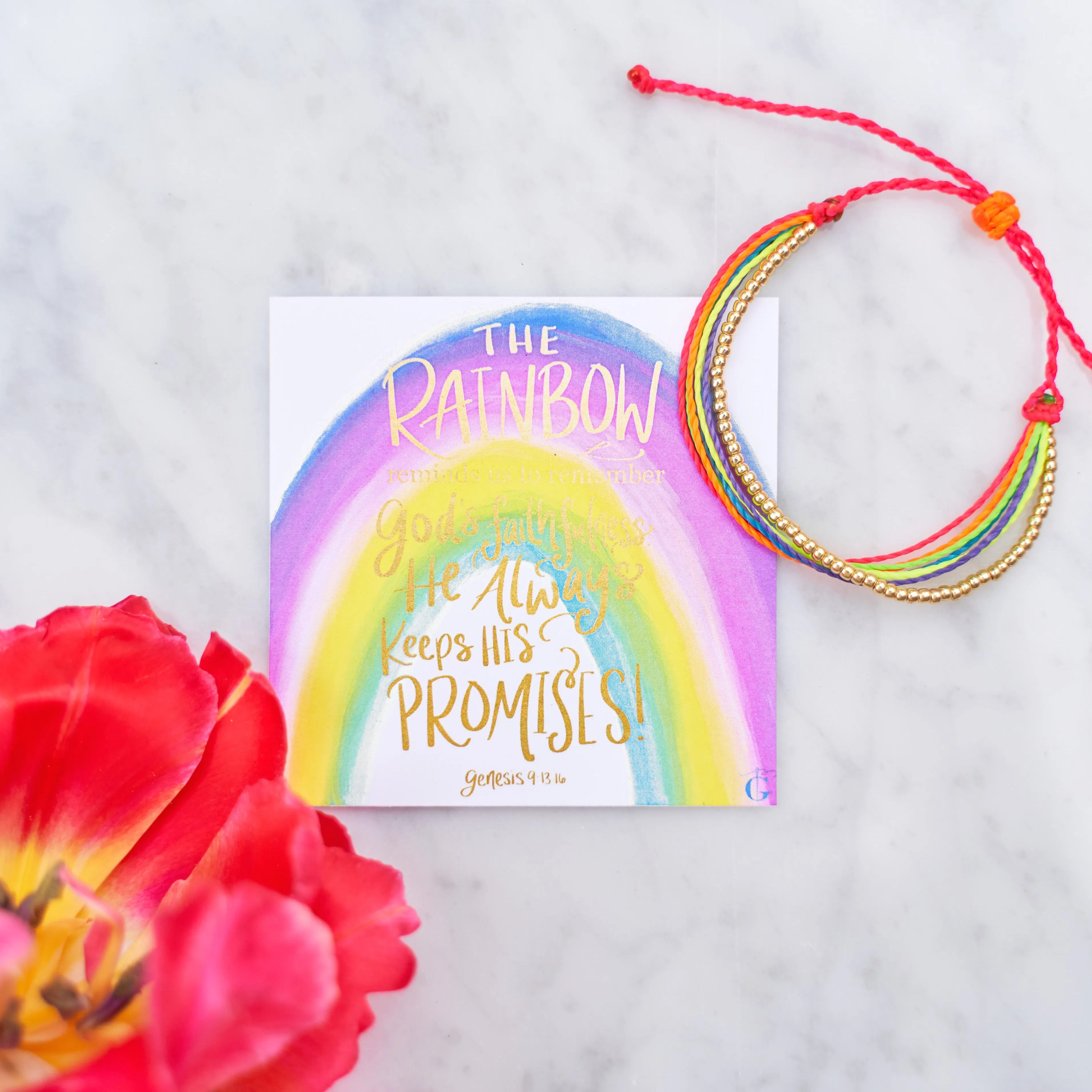 Rainbow Neon Cord Bracelets
