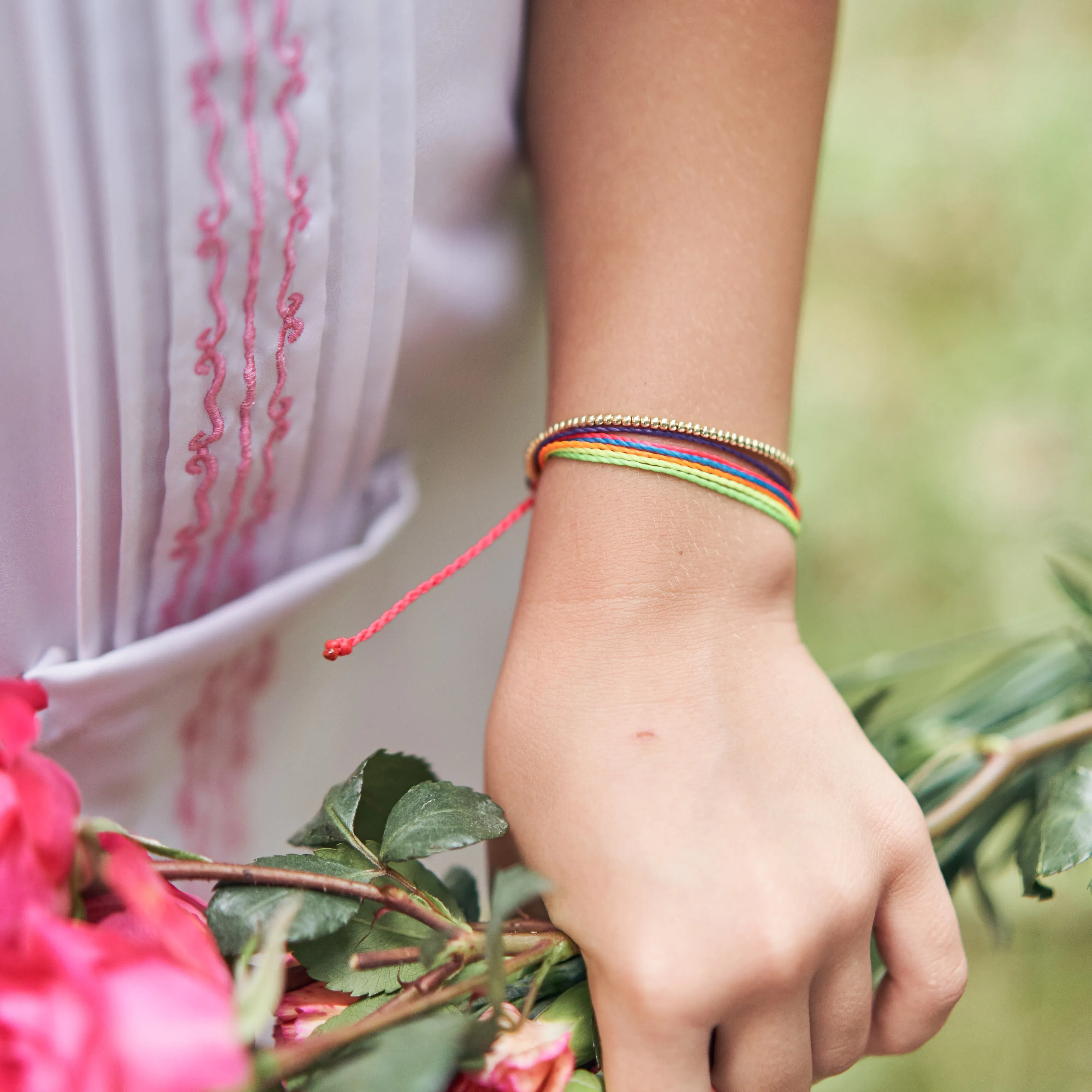 Rainbow Neon Cord Bracelets