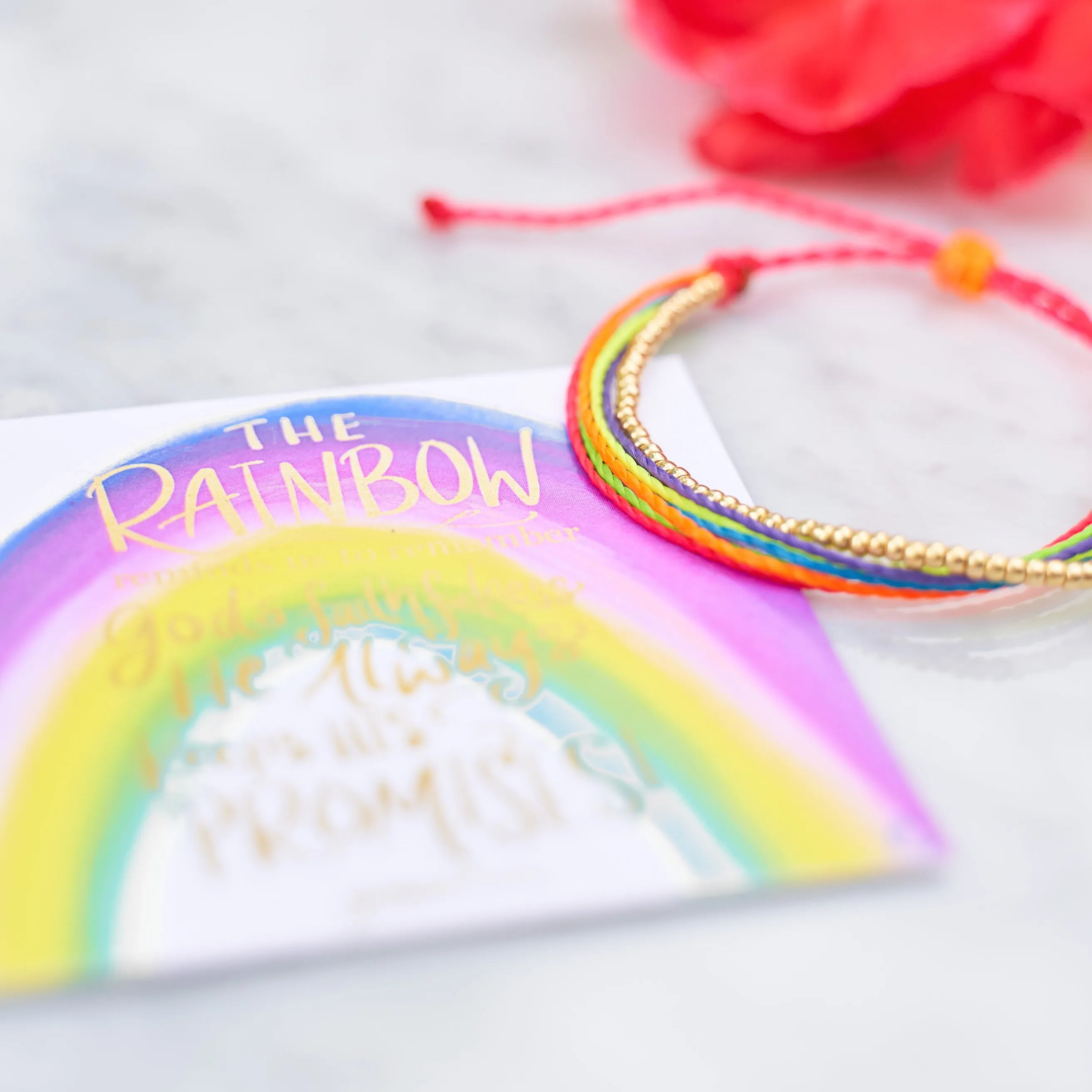 Rainbow Neon Cord Bracelets