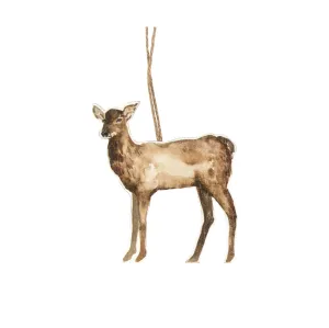 Reindeer Doe and Stag Ornaments
