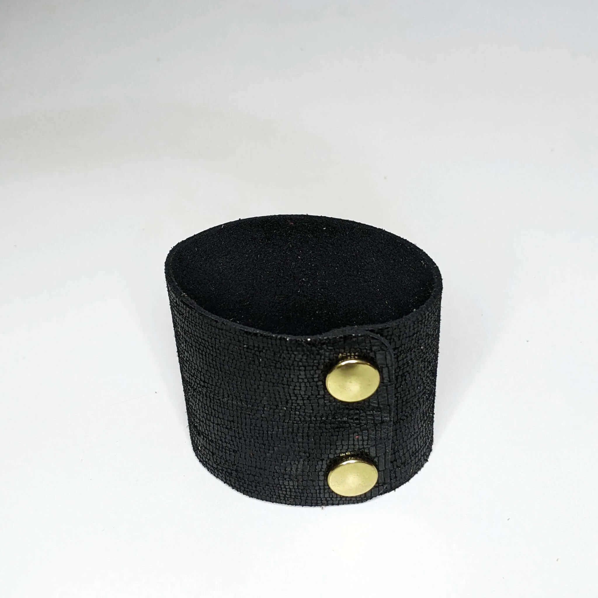 Sadie Suede Bracelet in Black Lizard